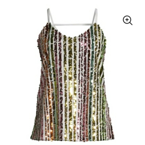 No Boundaries Juniors' Bar Back Sequin Cami - Picture 5 of 6